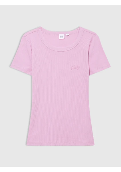 Kadın Pembe Fitilli Gap Logo T-Shirt