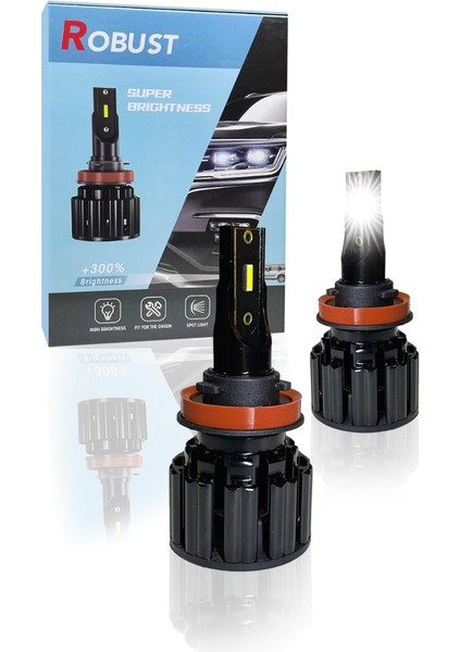 LED Xenon H1 S8 10.000 Lümen 50 Watt Csp 12V-24V Uyumlu Kısa Tıp