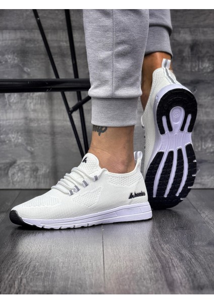Bağcıklı Triko Phylon Taban Spor Ayakkabı-Beyaz modelleri