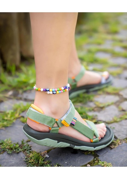 Cırtlı Kaymaz Termo Taban Spor Sandalet Haki modelleri