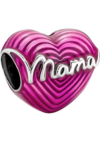 Pembe Kalpli Mom Charm