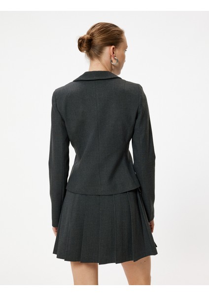 Slim Fit Blazer Ceket Cepli Ters Yaka fırsatları
