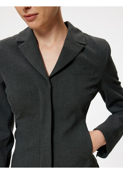 Slim Fit Blazer Ceket Cepli Ters Yaka indirimleri