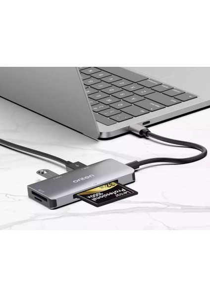 Onten Serisi OTN-91182 Usb-C Çoklu Kart Okuyucu MacBook Tablet Pc Uyumlu Card Reader