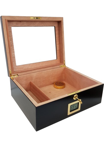 Kırmızı Camlı Humidor Puro Kutusu RB99KR