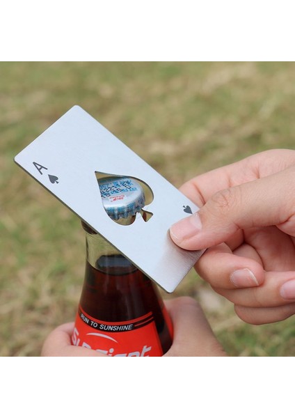 Paslanmaz Çelik Cüzdanda Taşınabilir Gri Maça As Şişe Açacağı fiyatları