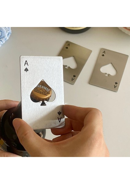 Paslanmaz Çelik Cüzdanda Taşınabilir Gri Maça As Şişe Açacağı fırsatları