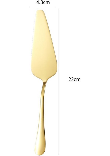 1010 Paslanmaz Çelik Gold Pasta Spatula Kek Sunum CIN748SR