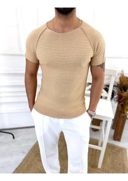 Tişört Örme Triko Tişört Nefes Alabilen Terletmez Slim Fit Dar Kesim T-Shirt fiyatları