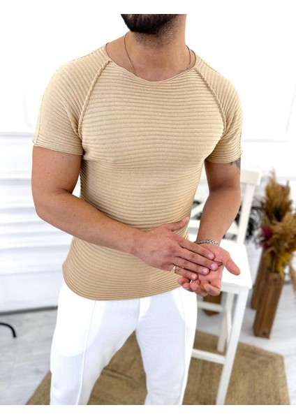 Tişört Örme Triko Tişört Nefes Alabilen Terletmez Slim Fit Dar Kesim T-Shirt modelleri