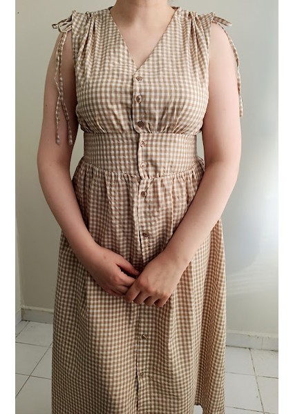 Midi Pötikareli Elbise fiyatları