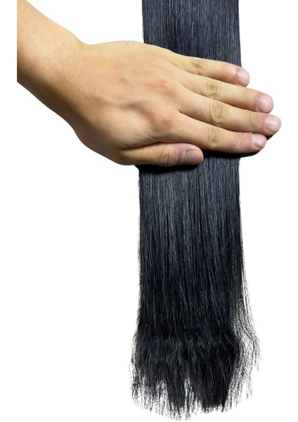 Halit Can HairKing 70CM Uzbek Doğal, 100ADET, 100GR ,mikro Kaynak [100% Gerçek Insan Saçı]