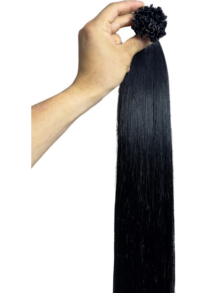 Halit Can HairKing 70CM Uzbek Doğal, 100ADET, 100GR ,mikro Kaynak [100% Gerçek Insan Saçı]