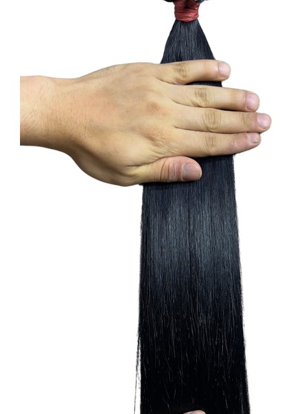 Halit Can HairKing 70CM Uzbek Doğal, 100ADET, 100GR ,mikro Kaynak [100% Gerçek Insan Saçı]