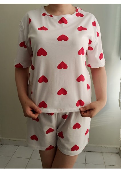 Kadın Kalpli Pijama Takımı