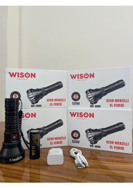 Wıson WS-3899 modeli Uzun Menzilli jarzlı Fener