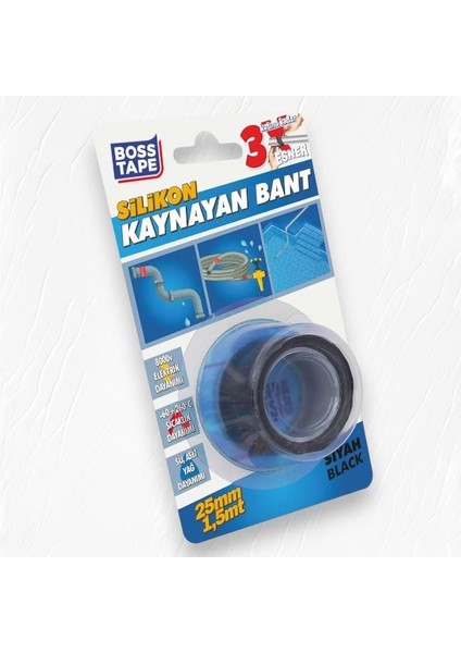 Silikon Kaynayan Tamir Bandı En:25 mm Boy:1,5 mt Siyah fiyatları