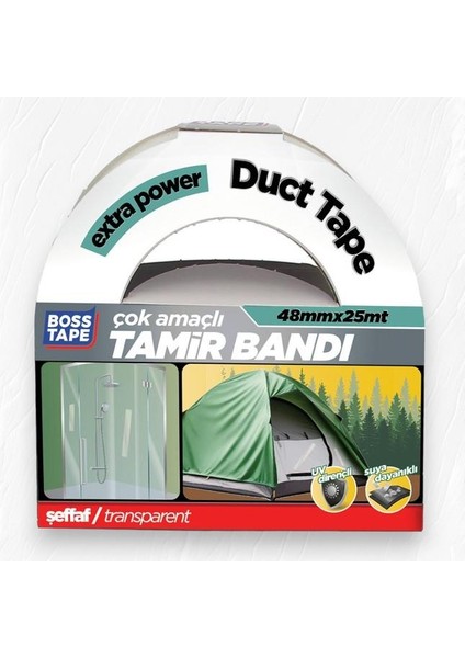 Duct Tape Tamir Bandı Şeffaf 48 mm x 25 mt