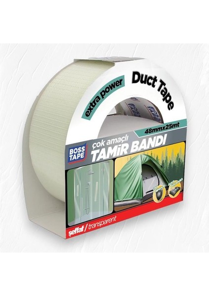 Duct Tape Tamir Bandı Şeffaf 48 mm x 25 mt