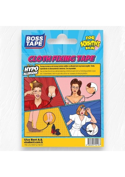 Kıyafet Sabitleme ve Vücut Bandı 25 mm-75 mm 24 Ad modelleri