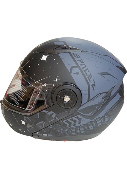 Çene Açılır Kask Z2 Grey