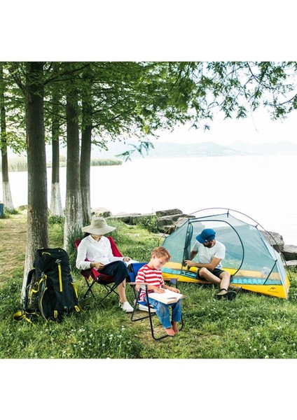 2 Adet Lüx Çocuk Piknik Sandalyesi-Mini Kamp Sandalyesi-Mavi