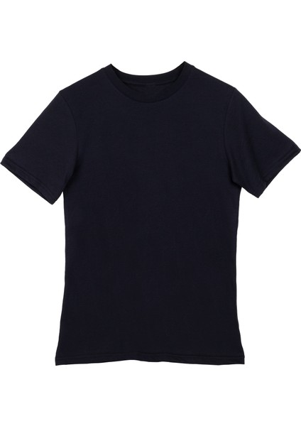 Oversize Bisiklet Yaka Unisex Kısa Kollu Basic Tshirt