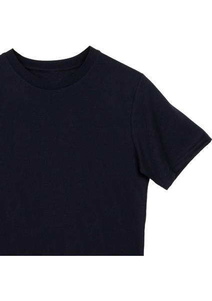 Oversize Bisiklet Yaka Unisex Kısa Kollu Basic Tshirt