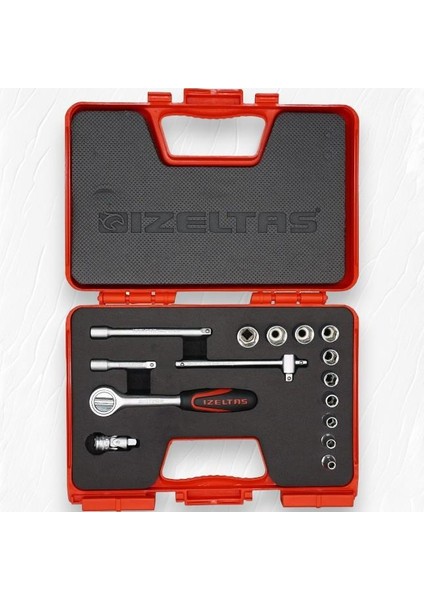 Izeltaş 1/4'' Altı Köşe Karbüratör Lokma Anahtar Takımı 15 Parça