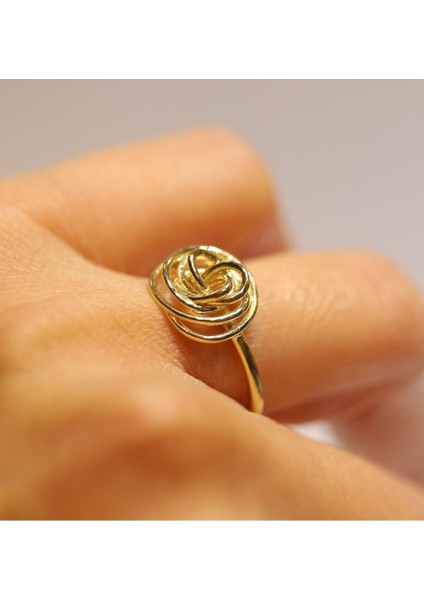 14 Ayar Altın Gül Yüzük