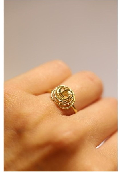 14 Ayar Altın Gül Yüzük modelleri