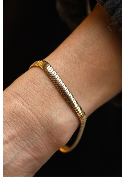14 Ayar Altın Balık Sırtı Zincir Bileklik fırsatları