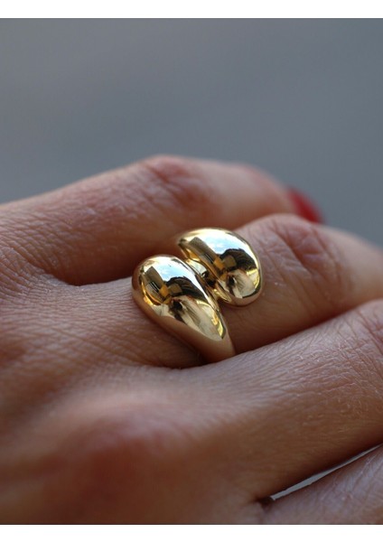 14 Ayar Altın Su Damlası Yüzük