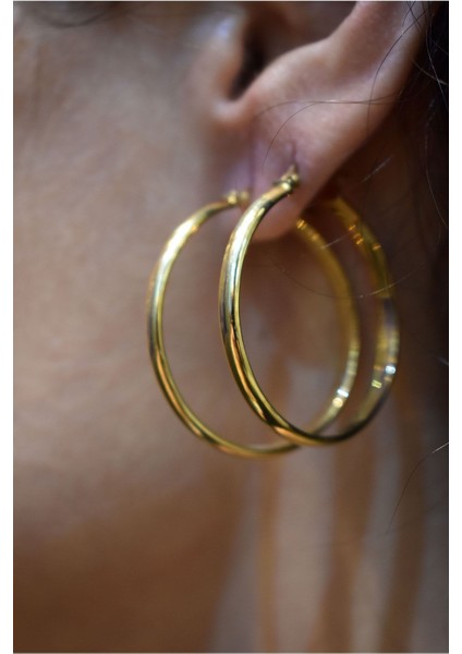 14 Ayar Altın 3.5 cm Çaplı Halka Küpe fiyatları