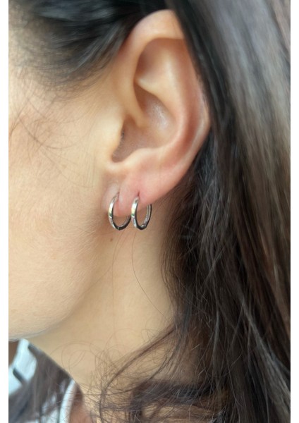 14 Ayar Beyaz Altın Kadın Halka Küpe fiyatları