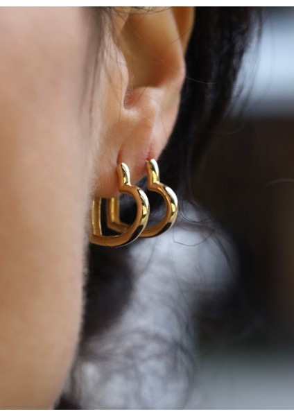 14 Ayar Altın Kalp Küpe