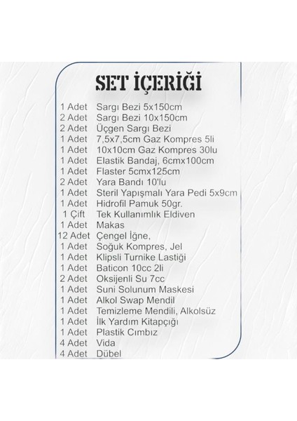 İşyeri İlk Yardım Seti - Maxı