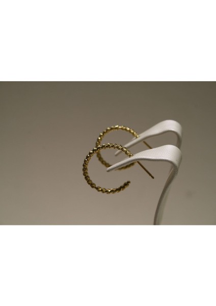 14 Ayar Altın Dorica (Çap: 2 Cm) Halka Küpe