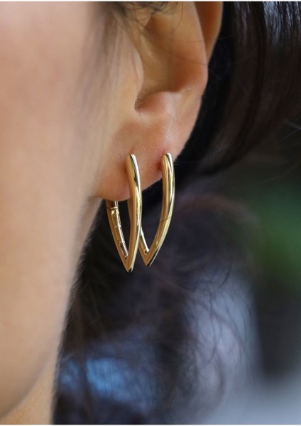 14 Ayar Altın Damla Küpe