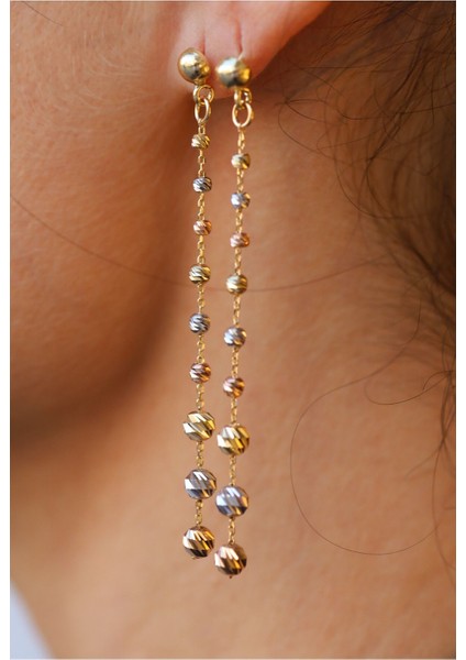 14 Ayar Altın Dorica Zincir Küpe fırsatları