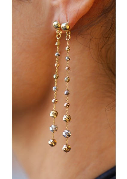 14 Ayar Altın Dorica Zincir Küpe indirimleri