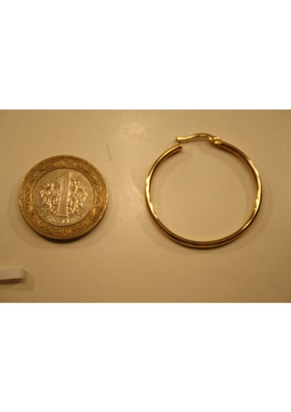 14 Ayar Altın Kadın Büyük Ince Halka Küpe indirimleri