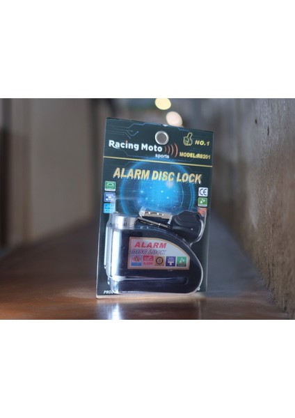 Alarmlı Disk Kilidi Motorsiklet Martı Scooter Bisiklet Sesli Alarm 110 Desibel Yüksek Ses