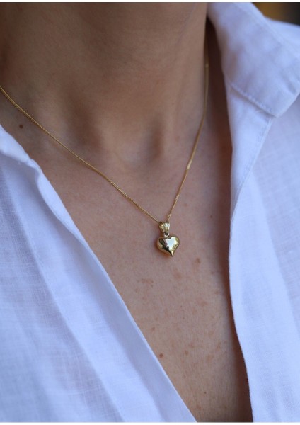 14 Ayar Altın 1 cm Kalp Kolye Ucu modelleri