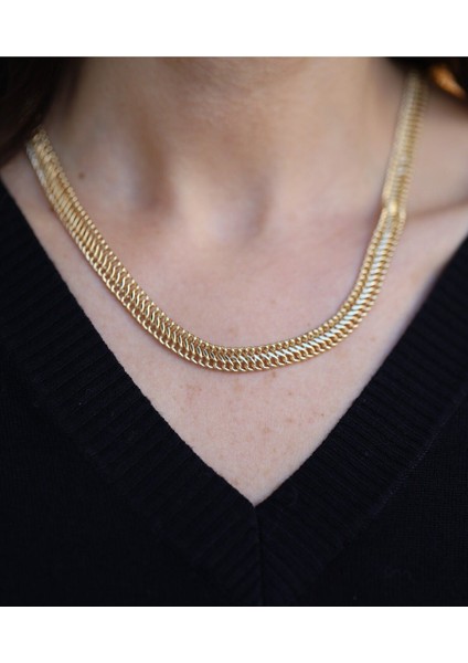 14 Ayar Altın 8 mm Viyana Zincir Kolye fırsatları