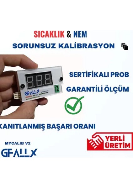 Gfallx Mycalıb V2 Nem ve Isı Ölçer Kalibrizasyon Cihazı Kalibre