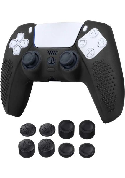 Ps5 Controller Joystick Oyun Kolu Gamepad Uyumlu Silikon + 8'li analog koruyucu S