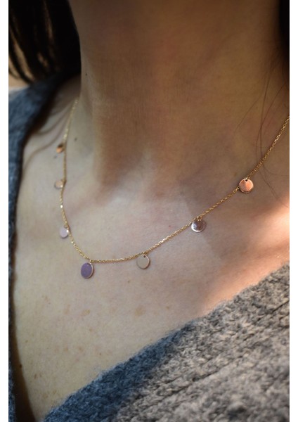 14 Ayar Altın Rose Pullu Kolye fırsatları