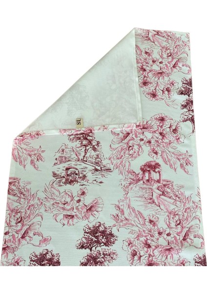 Toile De Jouy Stil Kır Evleri Desen Runner 44X148 cm