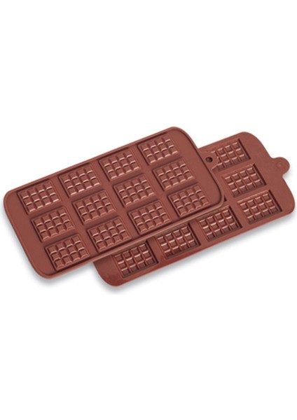 Silikon Tablet Çikolata Görünümlü Çikolata Kalıbı 12 Bölmeli